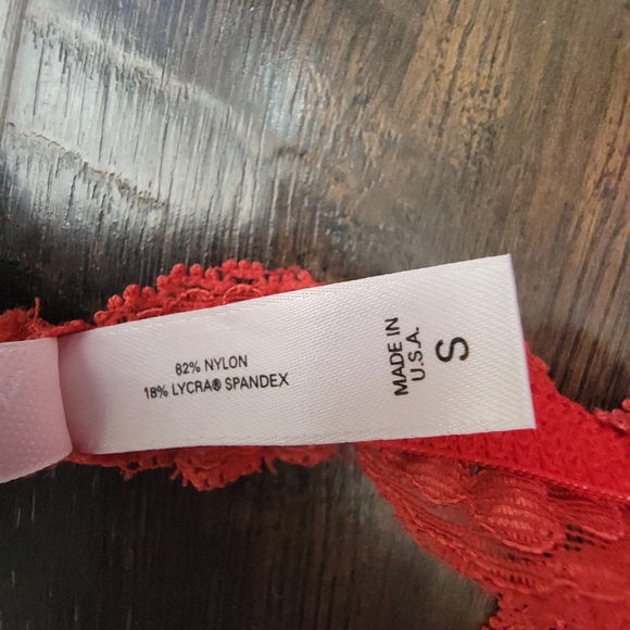 Victoria's Secret Lace Garter Red Small Women's Fairy Coquette - Picture 9 of 9